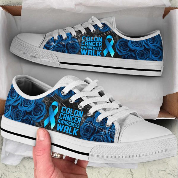 Colon Cancer Shoes Awareness Walk Low Top Shoes Canvas Shoes