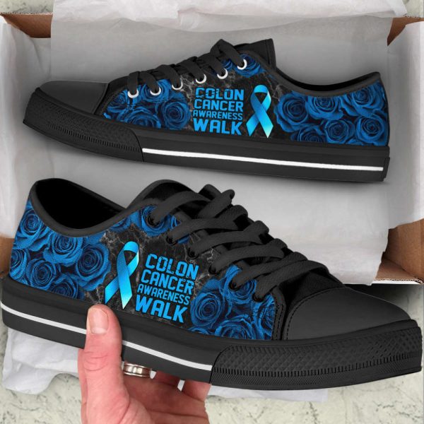 Colon Cancer Shoes Awareness Walk Low Top Shoes Canvas Shoes
