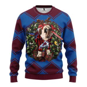 Colorado Avalanche Pub Dog Christmas Ugly…