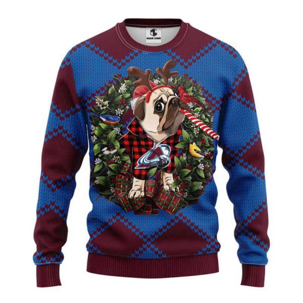 Colorado Avalanche Pub Dog  Christmas Ugly Sweater, Gift For Christmas