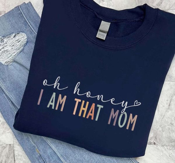 Cool Mom Embroidered   Sweatshirt 2D Crewneck Sweatshirt For Men And Women