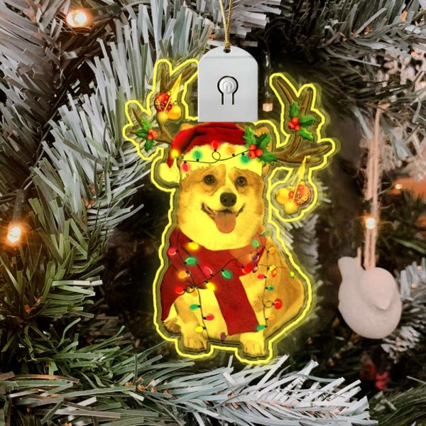 Corgi Christmas Light Ornaments Lighted Christmas Tree Ornaments Gifts For Corgi Owners