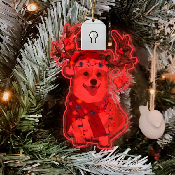 Corgi Christmas Light Ornaments Lighted Christmas Tree Ornaments Gifts For Corgi Owners