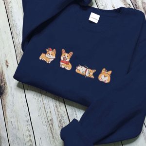 corgi dog christmas embroidery sweatshirt unisex corgi christmas corgi mom gift corgi lover gift corgi mom sweatshirt christmas gift 2.jpeg