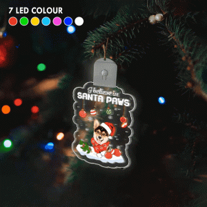 corgi i believe in santa paws led christmas ornaments corgi owner light up decorative tree.gif