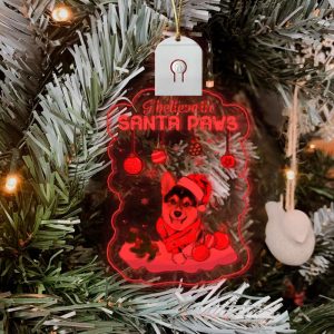 corgi i believe in santa paws led christmas ornaments corgi owner light up decorative tree 5.jpeg