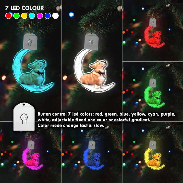 Corgi Light Up Christmas Tree Ornament Led Christmas Ornaments Gifts For Corgi Lovers