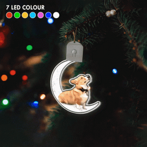 corgi light up christmas tree ornament led christmas ornaments gifts for corgi lovers.gif