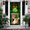 Ample Luck: A Corgi’s Green St. Patrick’s Shamrock Door Cover