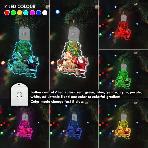 Corgi Merry Christmas Led Ornament Light Up Xmas Ornaments Christmas Gifts For Corgi Lovers