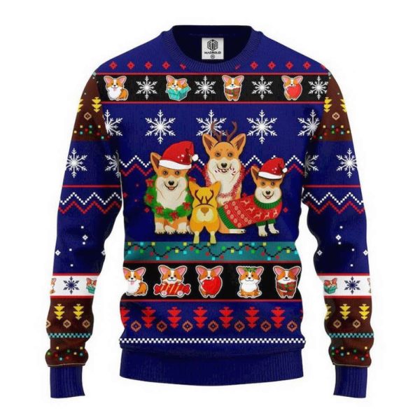 Corgi Ugly Christmas Sweater, Merry Corgmas Christmas Ugly Sweater, Gift For Dog Lover