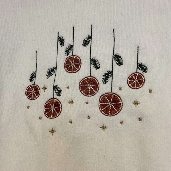 Cottagecore Christmas Embroidered Sweatshirt, Gift For Christmas 2023
