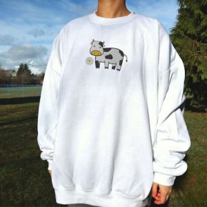 cow embroidered sweatshirt 2d crewneck sweatshirt gift for family sws3901 3.jpeg