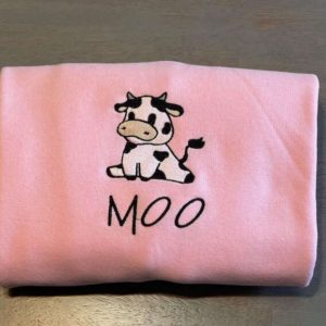 cow moo embroidered sweatshirt 2d crewneck sweatshirt gift for family sws3927 1.jpeg