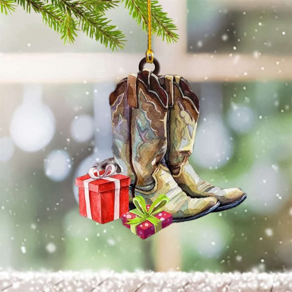 Cowboy Boot Christmas Ornament Dallas Cowboy Ornament Decoration Gift Ideas