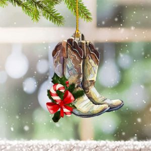 Cowgirl Boot Ornament Cowgirl Christmas Ornament…
