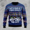 Crazy Cat Ugly Christmas Sweater,  For Men & Women, Best Gift For Christmas