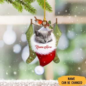 Custom Cat Christmas Ornament Personalized Cat…