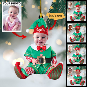 custom cute baby ornament cute baby elf ornament custom name christmas ornament.png