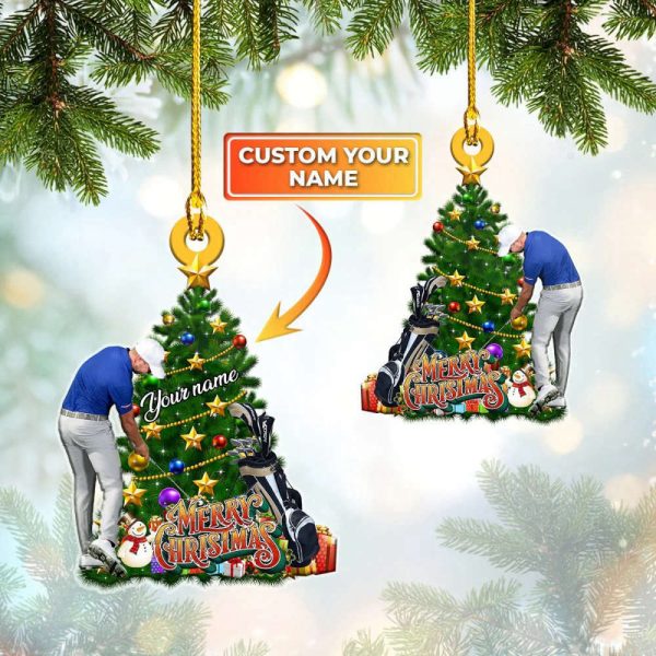 Custom Golf Christmas Ornament Golf Ornaments Christmas Personalized Gifts For Golfers