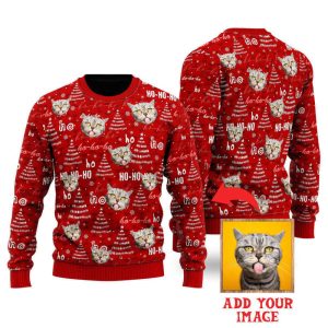 Custom Photo Funny Cat On Red…