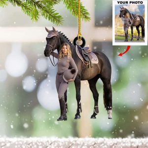 Custom Photo Horse And Rider Ornament…