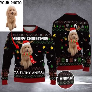 Custom Photo Toy Poodle Merry Christmas…