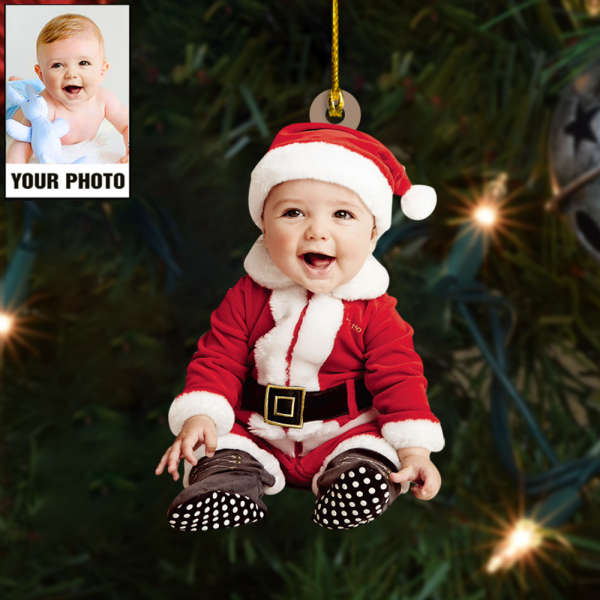 Cute Baby Ornament Custom Photo Christmas Ornament