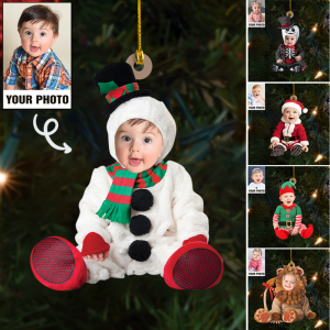 Cute Baby Ornament Custom Photo Christmas…