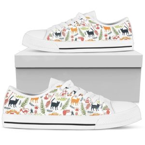 Cute Cat Lover Sneakers: Low Top…