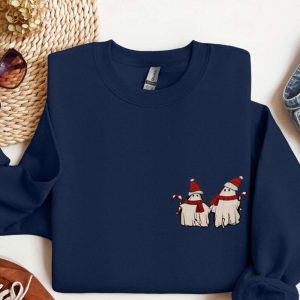 cute christmas ghost halloween embroidered sweatshirt 2d crewneck sweatshirt for men and women sws3775 1.jpeg