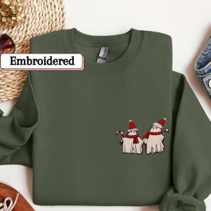 cute christmas ghost halloween embroidered sweatshirt 2d crewneck sweatshirt for men and women sws3775 2.jpeg