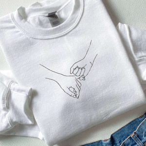 cute embroidered sweatshirt 2d crewneck sweatshirt for family .jpeg