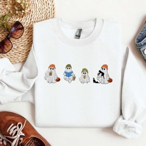 Cute Ghosts Embroidered Sweatshirt 2D Crewneck…