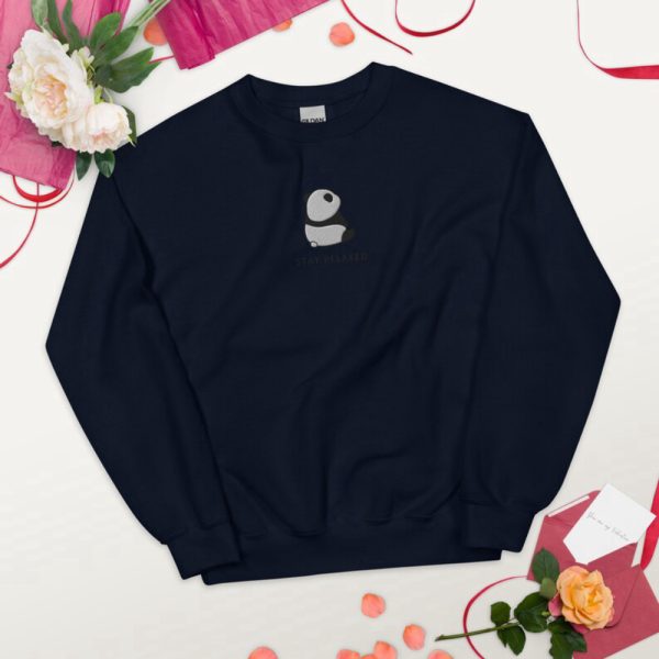 Cute Panda Embroidered Sweatshirt 2D Crewneck Sweatshirt Gift For Family