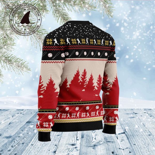 D1311 Time for Baseball Ugly Christmas Sweater by Noel Malalan