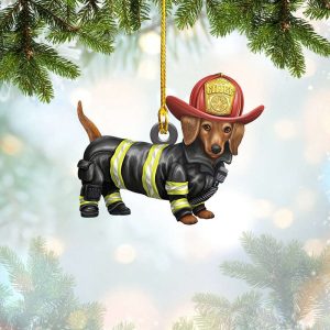 Dachshund Chief Fireman Ornament Dachshund Christmas…