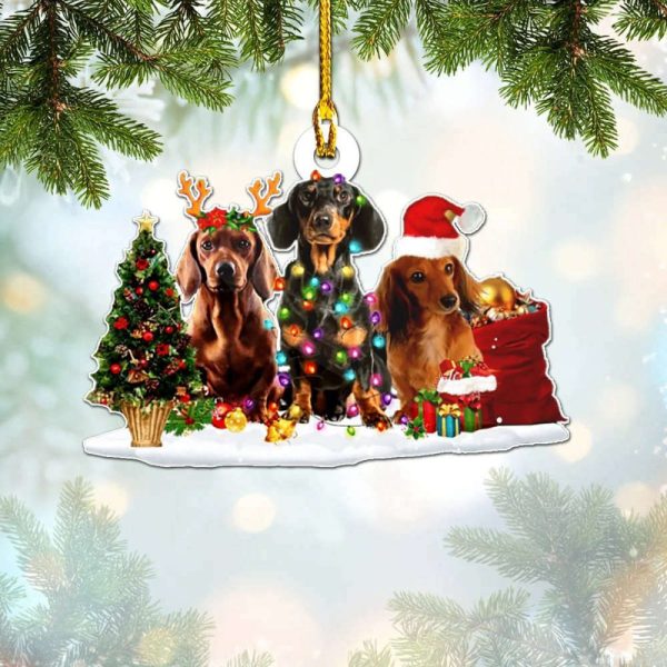 Dachshund Christmas Ornament Weiner Dog Ornament Presents For Dog Owners