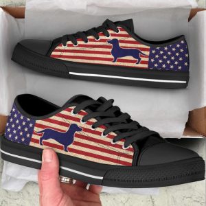 dachshund dog american usa flag low top shoes canvas sneakers casual shoes for men and women dog mom gift 1.jpeg
