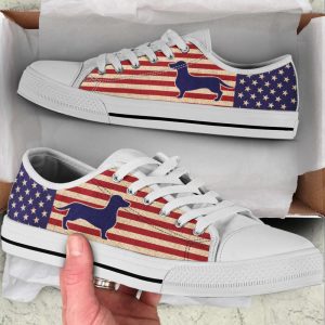 dachshund dog american usa flag low top shoes canvas sneakers casual shoes for men and women dog mom gift.jpeg