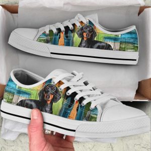dachshund dog paint art wallpaper low top shoes canvas sneakers casual shoes for men and women dog mom gift 1.jpeg