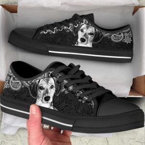 dachshund face paisley black white low top shoes canvas sneakers casual shoes for men and women dog mom gift 1.jpeg