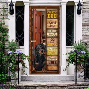 Dachshund Lives Here Door Cover –…