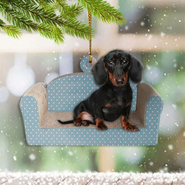 Dachshund On Sofa Ornament Dog Themed Christmas Tree Ornament Christmas Tree Decor