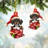 Dachshund Ornament Black Dachshund Christmas Ornaments Gift For Dog Lovers