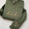 Embroidered Dad Crewneck Kids Names Sweatshirt Pregnancy Reveal For Family