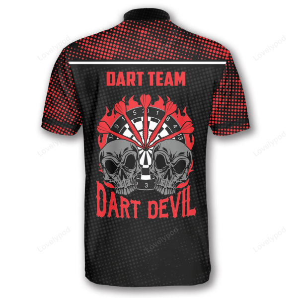 Darts Red Python Custom Darts Jerseys For Men, Dart Team Jerseys, Dart Polo Shirt