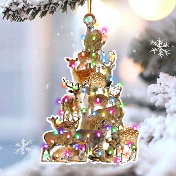 Deer Christmas Ornament Christmas Tree Ornament Hangers Xmas Deer Decor