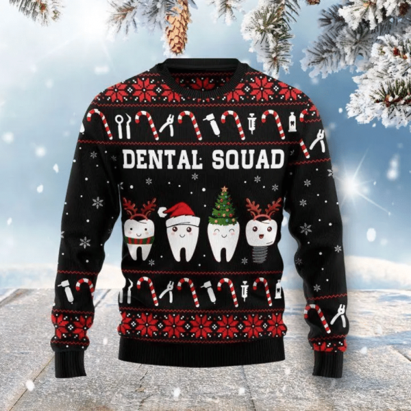 Dental Squad Ugly Christmas Sweater, Unisex Crewneck Sweater, Gift For Christmas