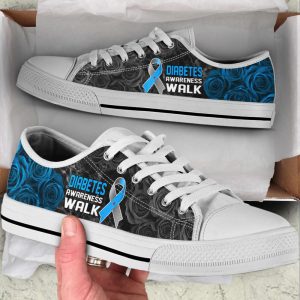 diabetes awareness shoes walk low top shoes canvas shoes best gift for men and women cancer awareness 1.jpeg